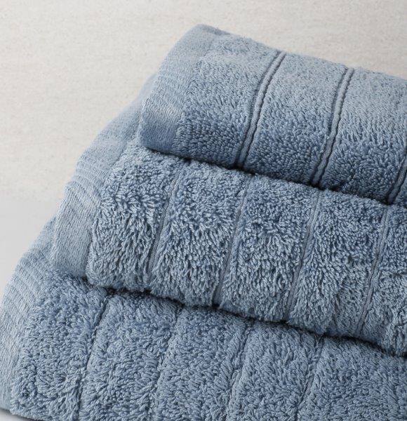 Σετ Πετσέτες 3τμχ Βαμβακερές Bonzai Sky Blue SB HOME (Ύφασμα: Βαμβάκι 100%, Χρώμα: Μπλε, Μέγεθος: Σετ) - Sb home - 5206864071889